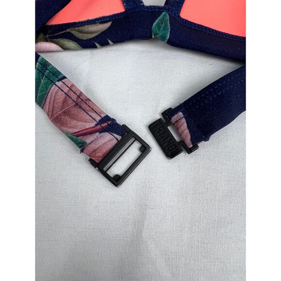 Triangl Bikini Top Delilah Floral Navy Neoprene Swim Beachy Babe Summer Vacation - Picture 4 of 6
